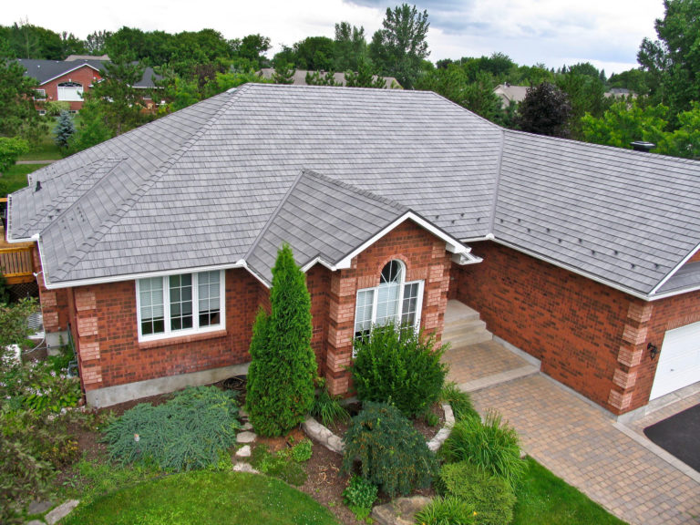 Brick home with new roof