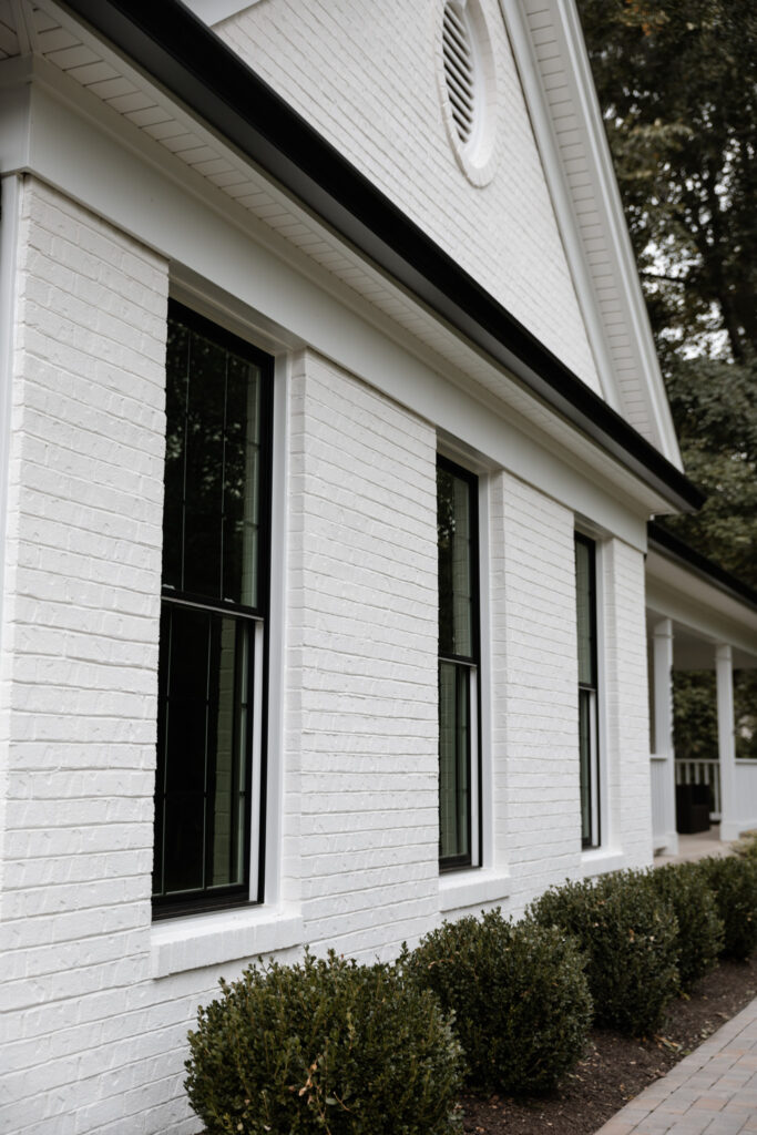 Clarksville home with white siding installed