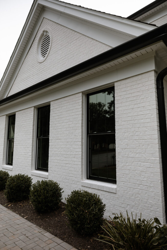 Clarksville home with white siding installed