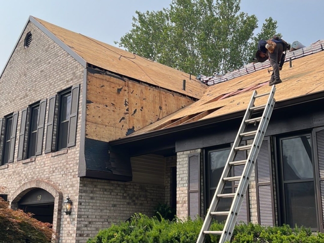 During roof and window replacement on Sterling VA home