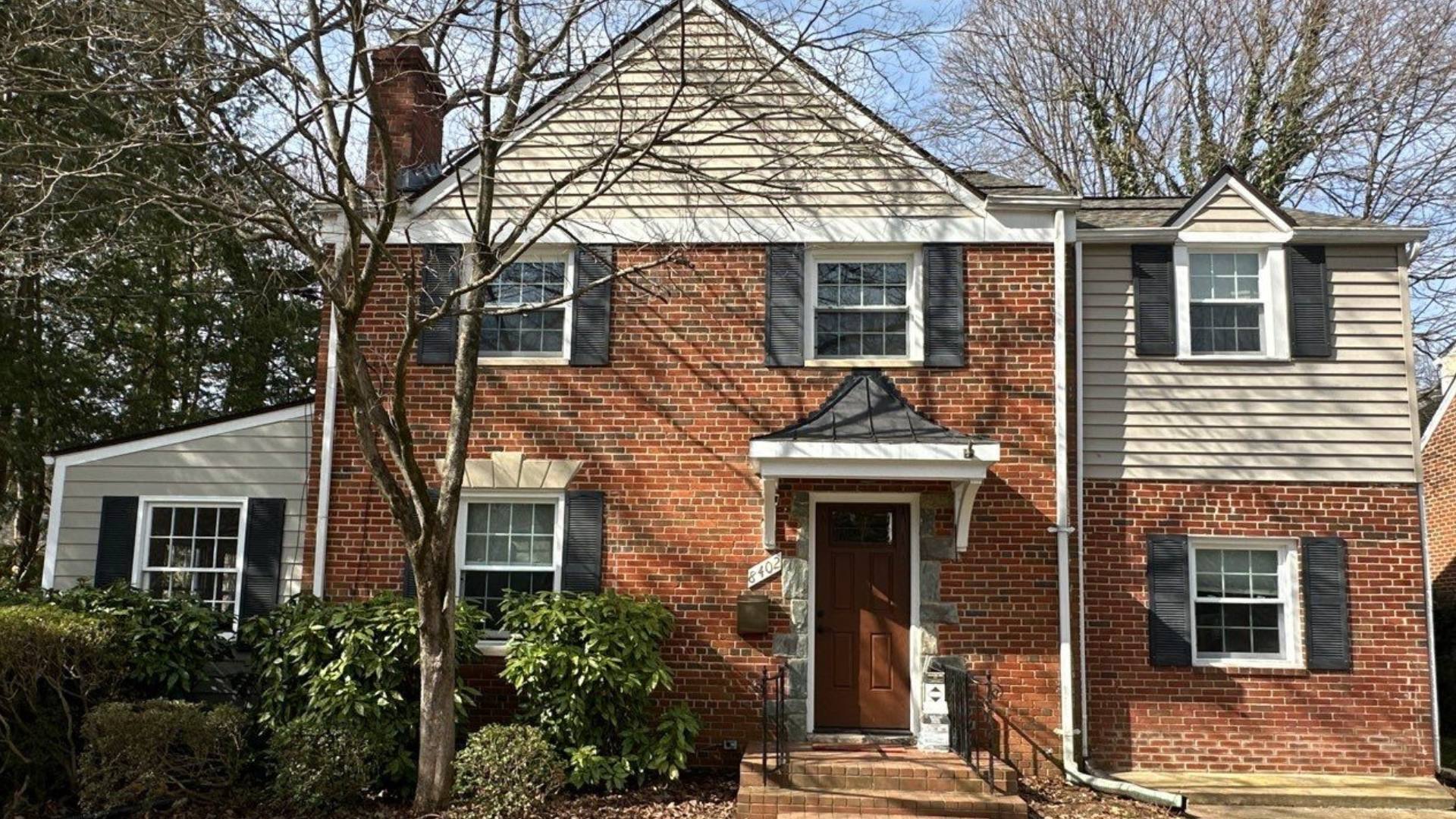 Before 1970's Bethesda home has new roof, siding, and doors installed