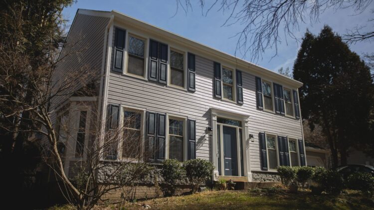 New siding installed on a home.