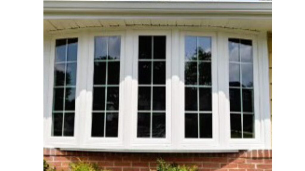 Bow window installed on a home by Presidential Exteriors.