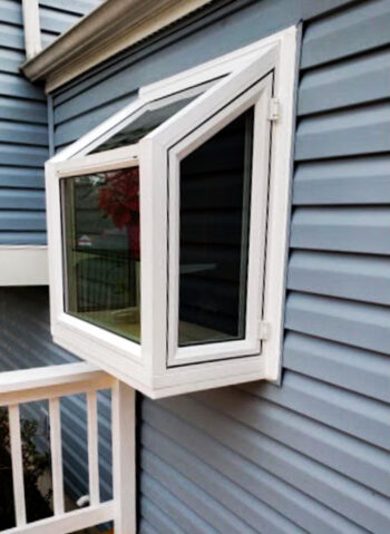 Garden window installed on a home by Presidential Exteriors.