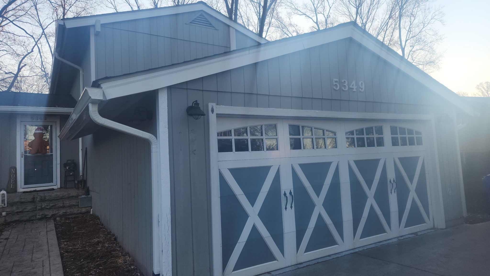 before hardie siding installation and gutter replacement project in fairfax